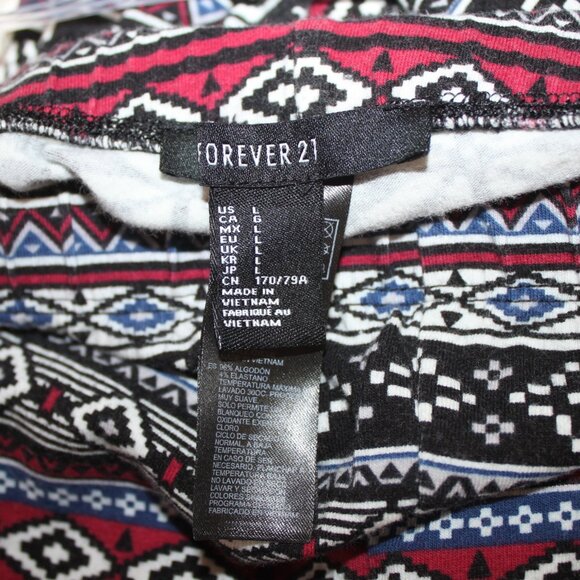 FOREVER 21 LOT 3 SHIRT TOP LEGGINGS SZ LARGE KNIT SEQUIN AZTEC SNOWFLAKE WOMENS - Picture 13 of 13